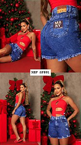 SHORT JEANS 100% ALGODÃO