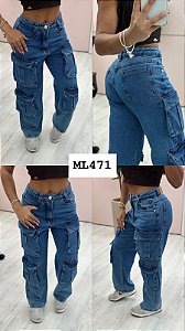 CALÇA CARGO GRADE QUEBRADA