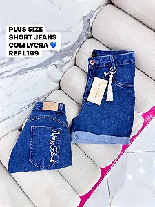 SHORT JEANS PLUS SIZE COM LYCRA