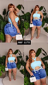 SHORT JEANS PLUS SIZE COM LYCRA