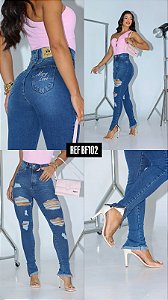 CALÇA JEANS PREMIUM ZÍPER NA BARRA GRADE QUEBRADA