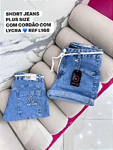 SHORT JEANS PLUS SIZE COM LYCRA