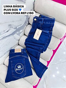 CALÇA JEANS PLUS SIZE BASICA COM LYCRA