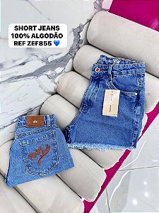 SHORT JEANS 100% ALGODÃO