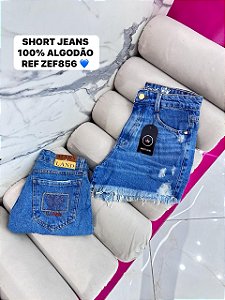 SHORT JEANS 100% ALGODÃO SLIM