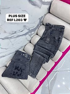 CALÇA PLUS SIZE GRAFITE COM LYCRA