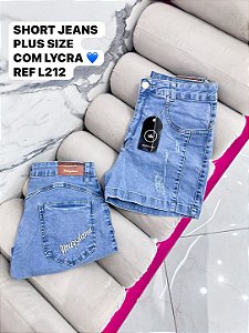 SHORT JEANS PLUS SIZE COM LYCRA