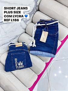 SHORT JEANS PLUS SIZE COM LYCRA