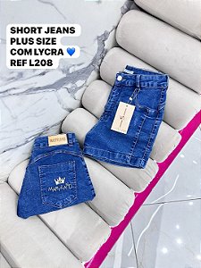 SHORT JEANS PLUS SIZE COM LYCRA