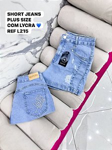 SHORT JEANS PLUS SIZE COM LYCRA