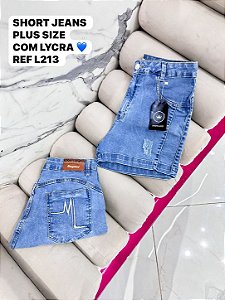 SHORT JEANS PLUS SIZE COM LYCRA