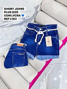 SHORT JEANS PLUS SIZE COM LYCRA