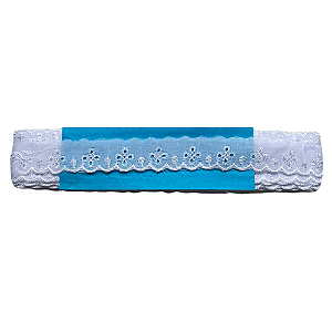 Bordado Ingles Branco 2.5cm Ctl-015 Com 13.70 Metros NYBC