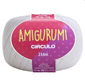 Linha Amigurumi Cor 8001 Branco Com 254 Metros Círculo