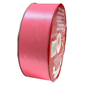 Fita poliéster 38mm Rosa chiclete c/50 metros Trader
