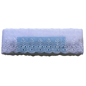 Bordado Ingles Branco 7.5cm Ctl-110 Com 13.70 Metros NYBC