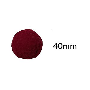Pompom 4 cm Vinho com 10 unidades NYBC