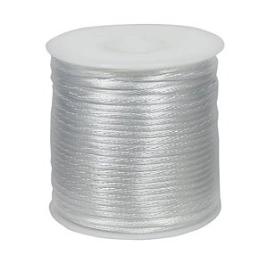 Cordão de Cetim 2mm Branco Com 50 metros Trader