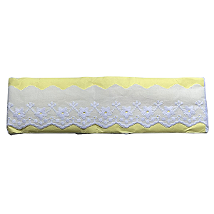 Bordado Ingles 100% Algodão Ref 107727 Branco Com 13.70 metros Trader