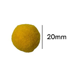 Pompom 2 cm Amarelo Ouro com 50 unidades NYBC