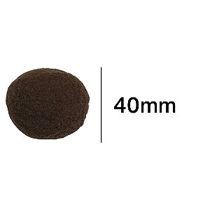 Pompom 4 cm Marrom com 10 unidades NYBC