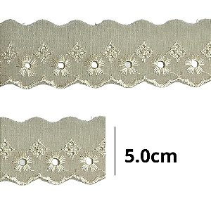 Bordado Ingles 5.0cm COR 296 CTB-134 c/ 13.7 metros NYBC