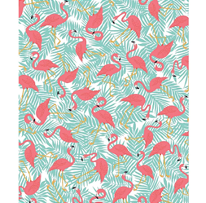Tecido tricoline estampado flamingo ref:2109 - 100% algodão 50cm x 150cm Círculo