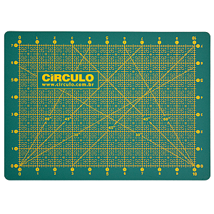 Base de Corte Dupla Face Verde 30cm x 22cm Círculo