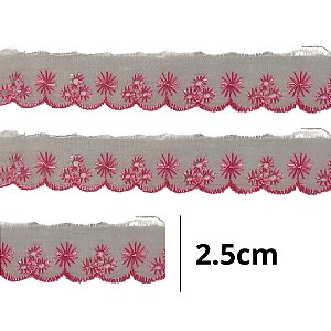 Bordado ingles 2.5cm cor 140/101 Ref ctl-61 c/ 13.70 metros NYBC