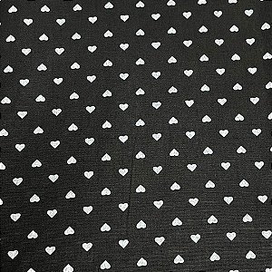 Tecido tricoline estampada coração ref v0009 - 100% algodão 50cm x 150cm Peripan