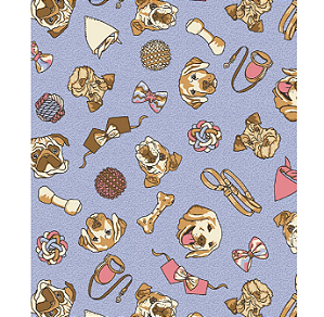 Tecido tricoline estampado pet ref:2330 - 100% algodão 50cm x 150cm Círculo