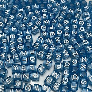 Miçanga cubo letras 6mm ref 0580 com 100 gramas
