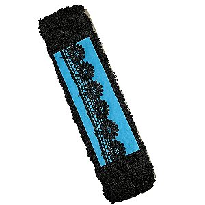 Renda Guipir CHL-149 cor preto 30mm c/ 13.70 metros NYBC