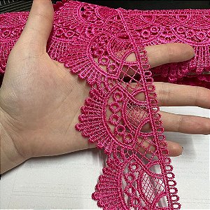 renda guipir chl-438 pink 68mm por metro