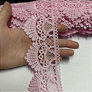 renda guipir chl-438 rosa bebê 68mm por metro