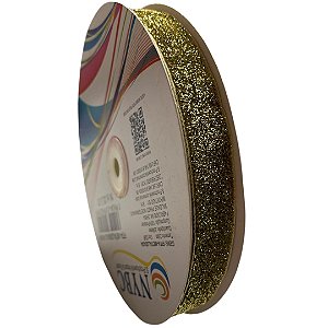 Fita Metalizada 20mm Ouro 100% Poliéster Com 20 Metros Nybc