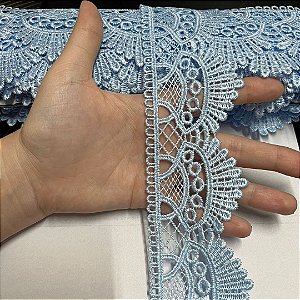 renda guipir chl-438 azul bebê 68mm por metro