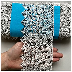 renda guipir chl-582 prata 100mm por metro