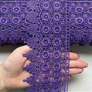 Renda Guipir Chl 427 Cor Roxo 95mm Por Metro Nybc