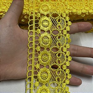 renda guipir chl-624 amarelo canário 70mm por metro