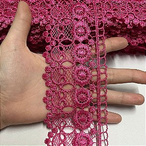 renda guipir chl-624 pink 70mm por metro