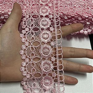 renda guipir chl-624 rosa bebê 70mm por metro