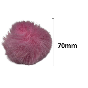 Pompom pelucia 70mm cor chiclete com 10 unidades nybc