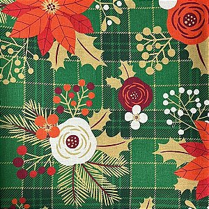 Tecido tricoline natal ref 7197 - 100% algodão 50cm x 150cm Peripam