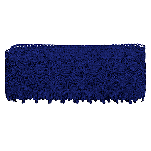 Renda Guipir 9,5cm Azul Royal CHL-427 com 13,7 Metros NYBC