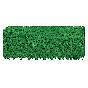 Renda Guipir 9,5cm Verde Bandeira CHL-427 com 13,7 Metros NYBC