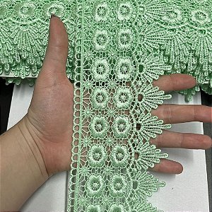 renda guipir chl-427 verde água 95mm por metro