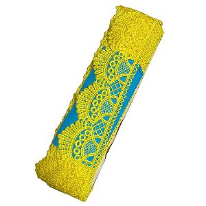 Renda Guipir CHL-438 cor amarelo canário 68mm c/13.70 metros NYBC