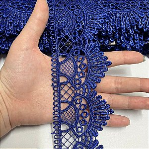 renda guipir chl-438 azul royal 68mm por metro