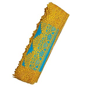 Renda Guipir CHL-438 cor amarelo ouro 68mm c/13.70 metros NYBC